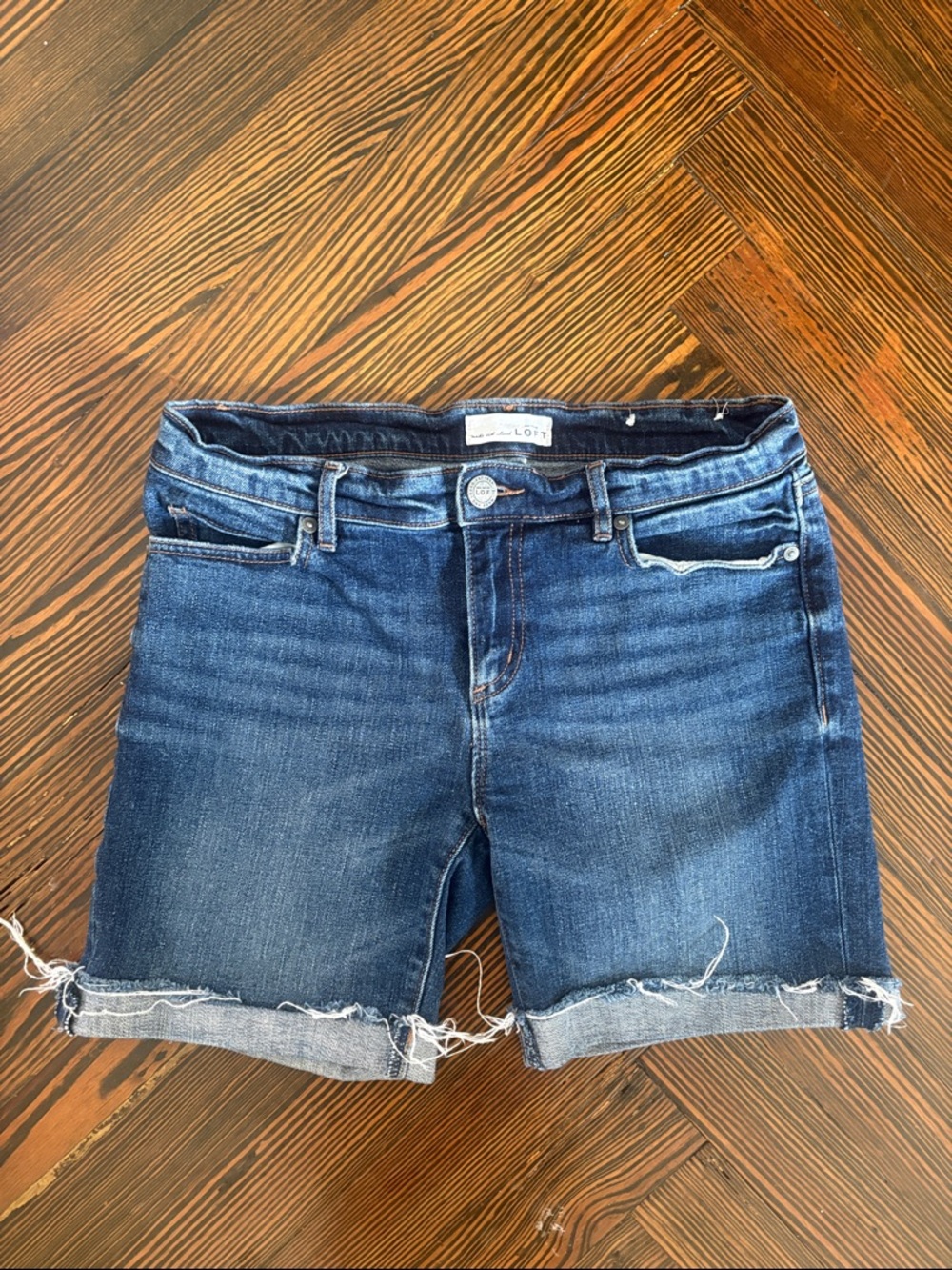 Cut off Denim Stretchy Shorts Ann Taylor LOFT size 2/26
